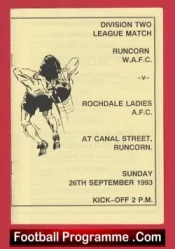 Runcorn Ladies v Rochdale 1993 – Womens Football 1990s