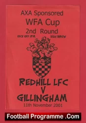 Redhill Ladies v Gillingham 2001 – Womens Football