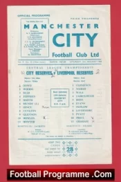 Manchester City v Liverpool 1968 – Reserves Match + Booth