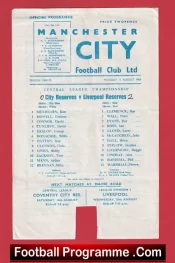 Manchester City v Liverpool 1969 – Reserves Match + Donachie + Evans