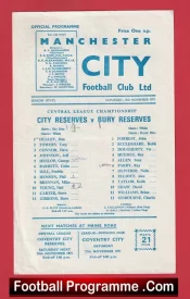 Manchester City v Bury 1971 – Reserves Match + Tony Towers