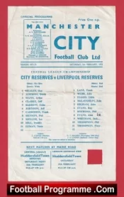 Manchester City v Liverpool 1972 – Reserves Match + Roy Evans
