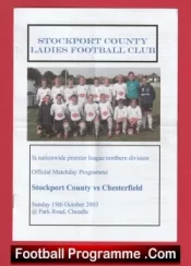 Stockport County Ladies v Chesterfield 2003 – Womens Football