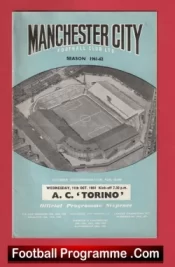 Manchester City v Torino 1961 – Denis Law Played for the Italy Team