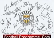 St Mirren Autographed Signed Club Crest Card Sheet