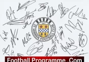 St Mirren Autographed Signed Club Crest Card Sheet