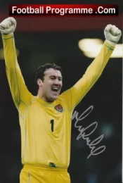 Scotland Goalkeeper Goalie Autographed Signed Picture Photograph