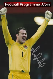 Scotland Goalkeeper Goalie Autographed Signed Picture Photograph