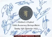 Scotland v England 2023 – Autographed Signed Card Sheet