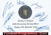 Scotland v England 2023 – Autographed Signed Card Sheet Scottish Team