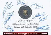 Scotland v England 2023 – Autographed Signed Card Sheet Scottish Team