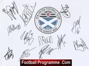 Ayr United Autographed Signed Club Crest Card Sheet