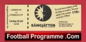 Lysekils FF v Leeds United 1998 – Match Ticket Sweden