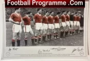 Manchester United Busby Babes Last Line Up Picture Multi Signed Autographed