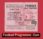 Manchester United v Liverpool 1976 – Football Match Ticket