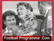 Manchester United Steve Bruce Signed Autographed Picture Man Utd