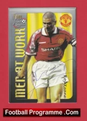 Manchester United Roy Keane Autograph Signed Football Card Man Utd