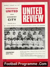 Manchester United v Coventry City 1971 – Man Unied Special Edition Programme