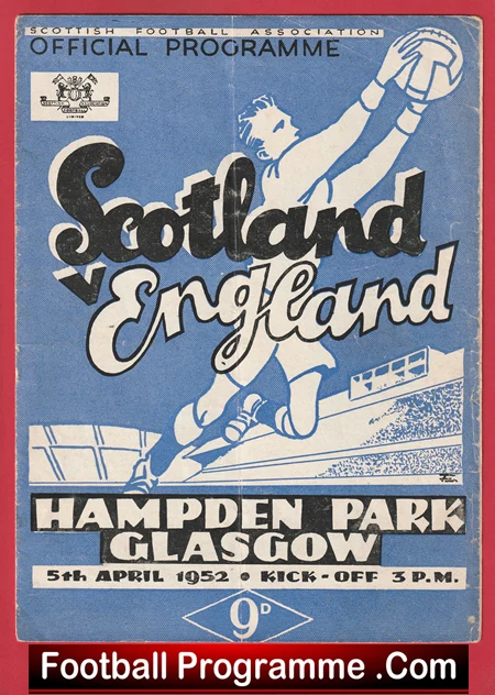 Scotland v England 1952 - Old Football Programme + Rowley Pearson Man Utd - Image 2
