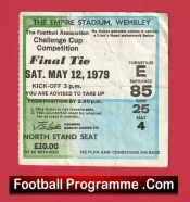Arsenal v Manchester United 1979 – FA Cup Final Match Ticket