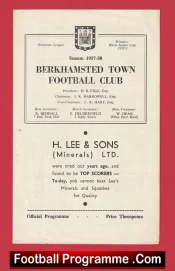 Berkhamsted Town v Hemel Hempstead Town 1957