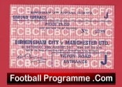 Birmingham City v Manchester United 1977 – Football Ticket 1970s