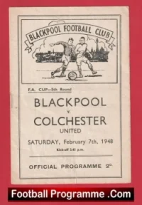 Blackpool v Colchester United 1948 – FA Cup 1940s