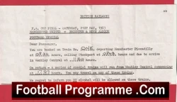 Brighton Hove Albion v Manchester United 1983 - Cup Final Train Special + Ticket - football memorabilia