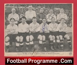 Cardiff City Football Club Multi Autographed Signed Team Picture 1951 - 1952 - football memorabilia