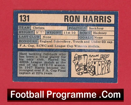 Chelsea Ron Harris - Chopper Harris Autograph Signed Football Card - Image 3