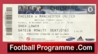 Chelsea v Manchester United 2009 – Match Ticket