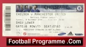 Chelsea v Manchester United 2009 – Match Ticket