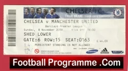 Chelsea v Manchester United 2009 - Match Ticket - football memorabilia