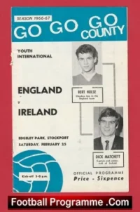 England v Ireland 1967 – Youth Match at Stockport County
