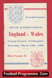 England v Wales 1966 – Youth Match at Northampton