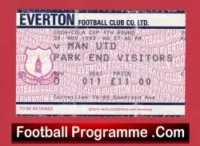 Everton v Manchester United 1993 – Football Ticket