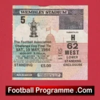 Everton v Watford 1984 – FA Cup Final Ticket