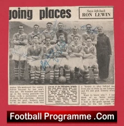Gillingham Football Club Multi Autographed Signed Team Picture 1953 - 1954 - football memorabilia
