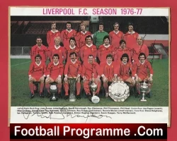 Liverpool Football Club Multi Autographed Signed Team Picture 1976 - 1977 - football memorabilia