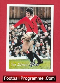 Manchester United Ian Storey Moore Autograph Signed Football Card Man Utd - football programme
