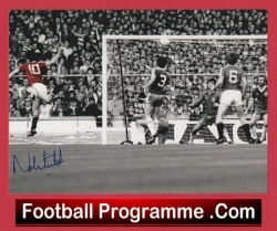 Manchester United Norman Whiteside Signed Autographed Football Photo - football memorabilia