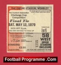 Manchester United v Arsenal 1979 – FA Cup Final Match Ticket
