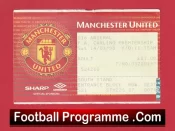 Manchester United v Arsenal 1998 – Match Ticket