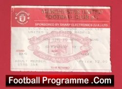 Manchester United v Atletico Madrid 1991 - Ticket - ECWC Ryan Giggs 1st First - football memorabilia