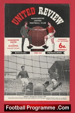 Manchester United v Blackpool 1963- Man United 63 - football programme