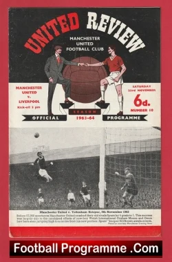 Manchester United v Liverpool 1963 - Man United - football programme