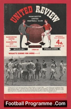 Manchester United v Manchester City 1960 - Man Utd - football programme
