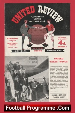 Manchester United v Newcastle United 1959 - Man Utd - football programme
