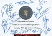 Scotland v England 2023 – Autographed Signed Card Sheet