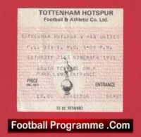 Tottenham Hotspur v Manchester United 1981 – Football Ticket